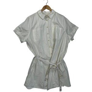 Madewell White Tie Waist Shirt Womens 3X NWOT